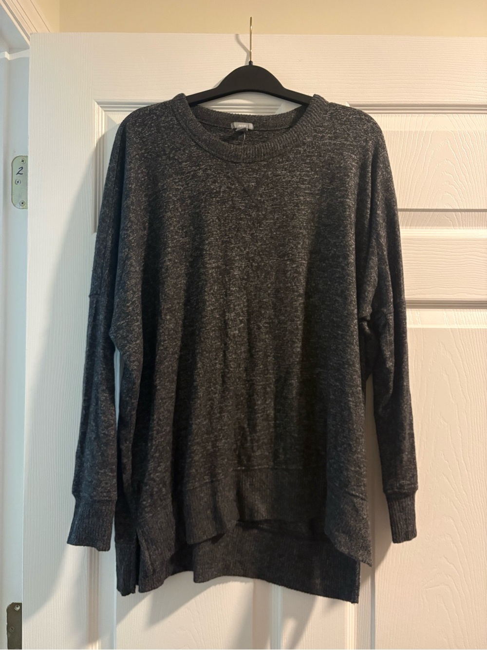 aerie Heathered Charcoal Crewneck Sweater